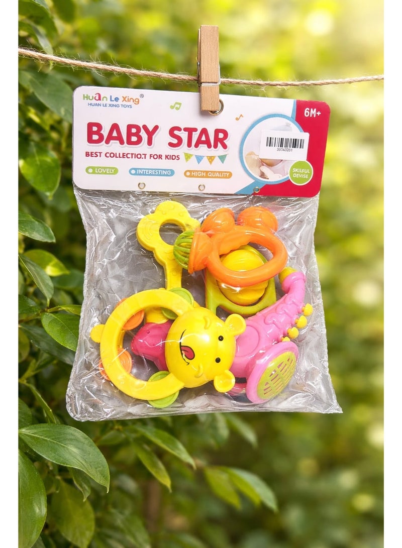 Baby Rattle Set Pack of 5 | Colorful Musical Toys for Babies 6 Months